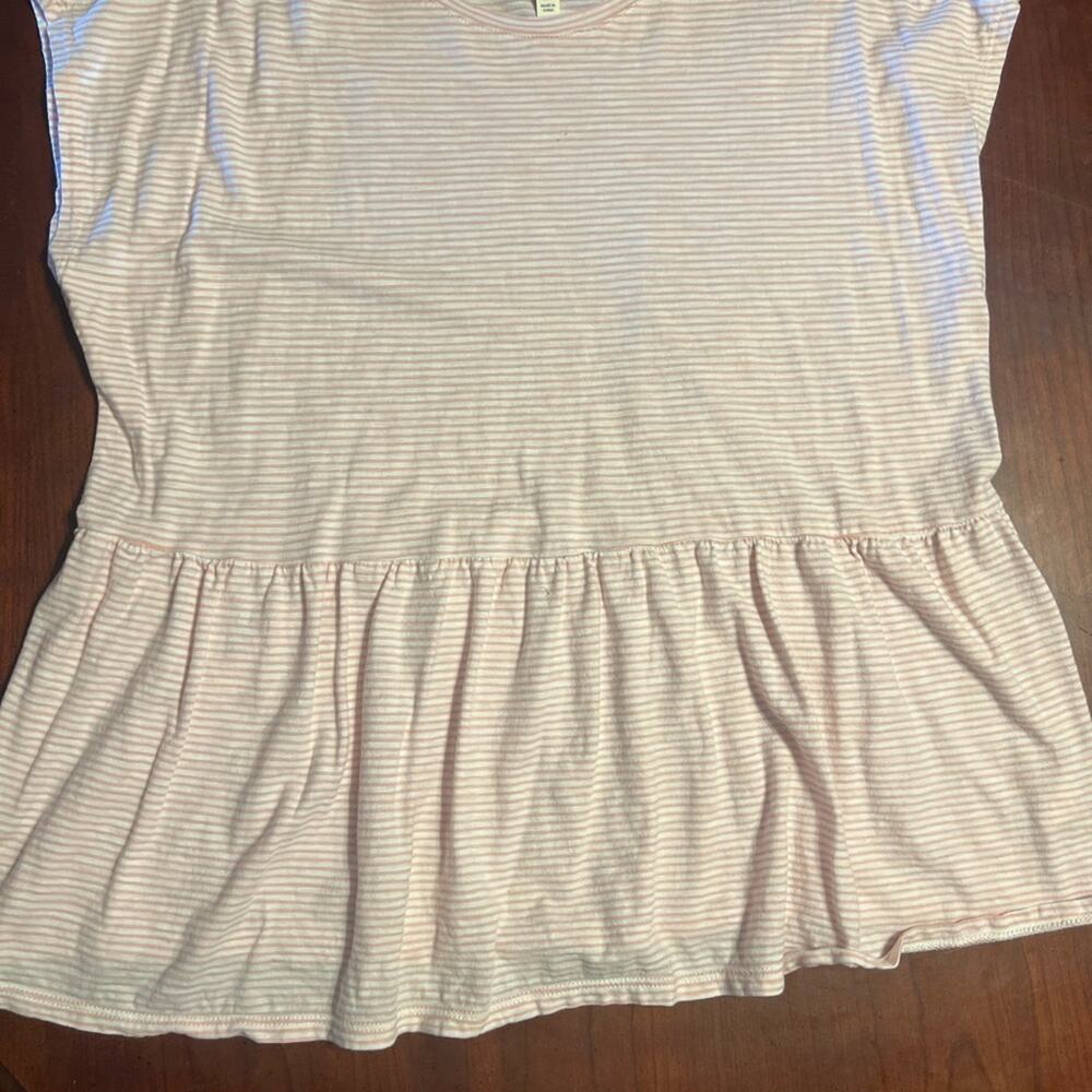 Terra&sky Striped Pink T Shirt 14w